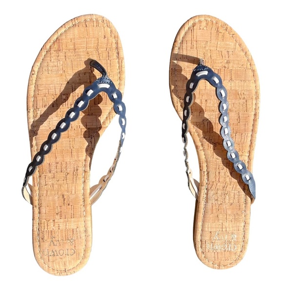 Crown & Ivy Sandals Cork & Leather Sandals, NWT, size 9.5 - Picture 2 of 6